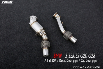 All SS304 / Decat (Catless) Downpipe+All SS304 / Cat (With Cat) Downpipe